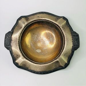 Vintage Art Deco Roman Greek Silver Plated Large Bowl Scallop Trim Disply Decor